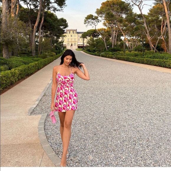 ZARA PRINTED SATIN EFFECT MINI DRESS - Picture 3 of 4